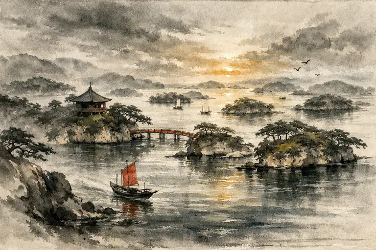琥珀の海に、紅の夢をのせて