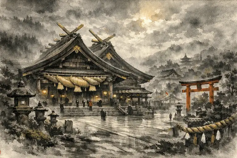 Crimson Gate in the Misty Sanctuary