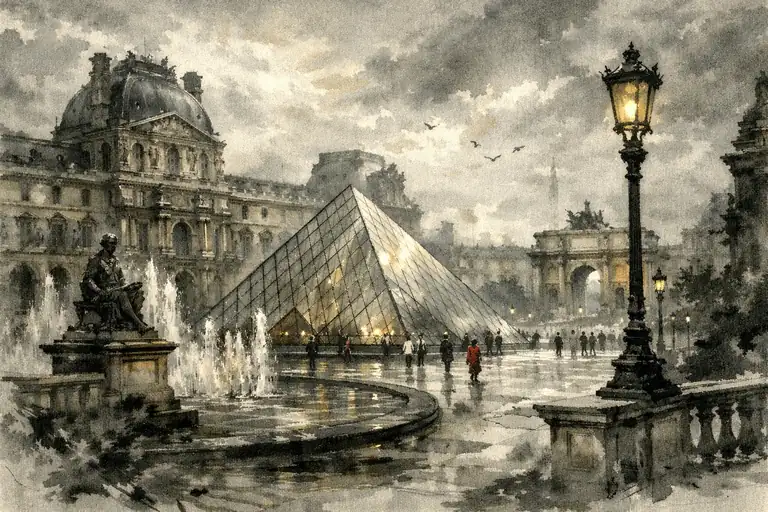 Whispers of Light on Wet Cobblestones