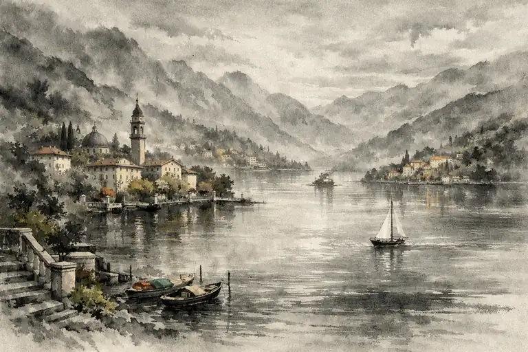 Timeless Shoreline in Sepia