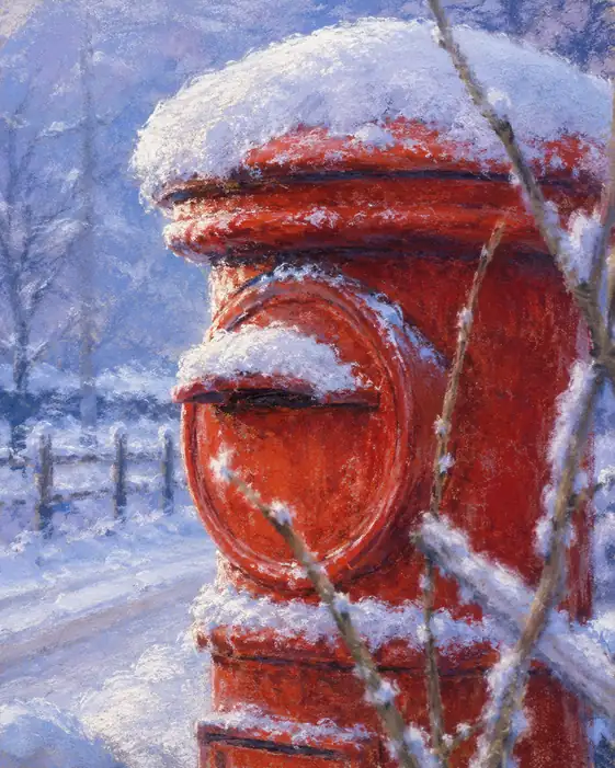 Waiting for Spring in a Crimson Coat