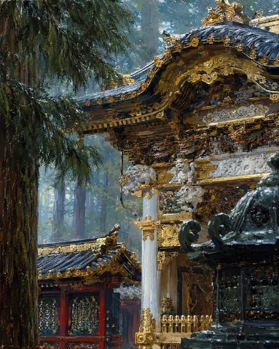 Golden Grandeur in the Whispering Cedar Grove