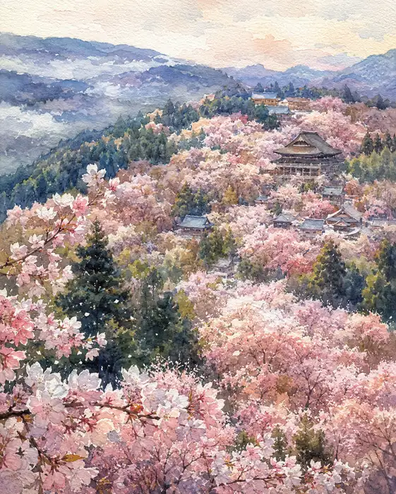 桜の海に抱かれて