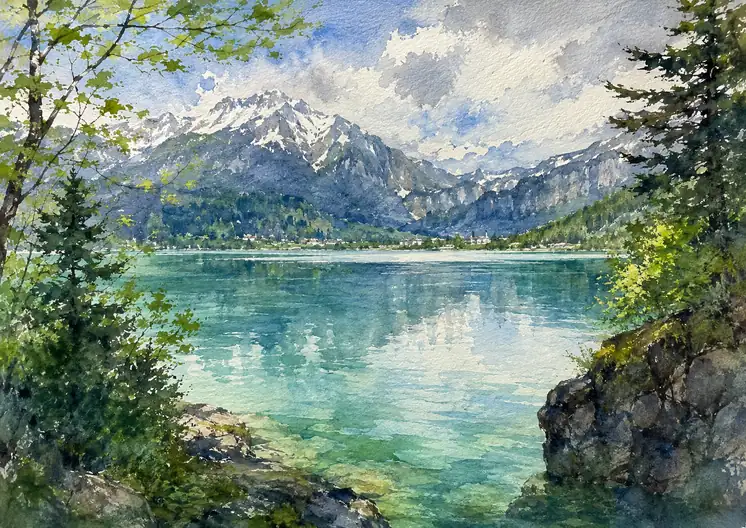 Serenity in the Emerald Mirror