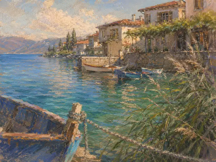 Tranquil Awakening of the Azure Harbor