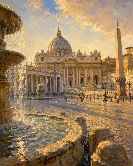 A Golden Vigil Over the Eternal Square