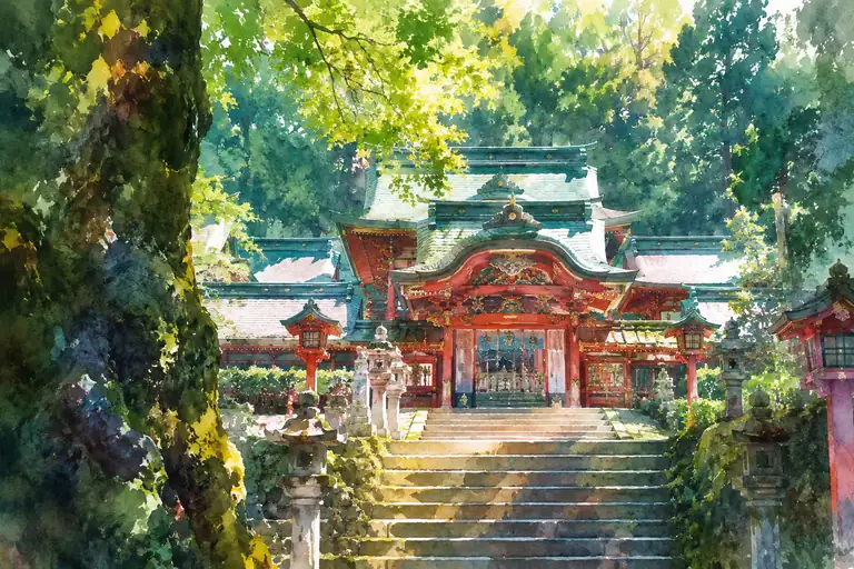 木漏れ日が導く祈りの石段