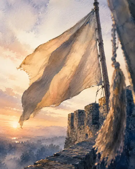 Tattered Pride in the Morning Mist