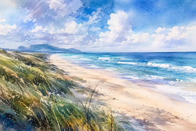 Whispering Sands and Eternal Tides