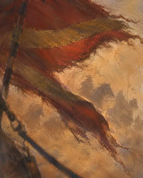 Crimson Faith Against the Sand