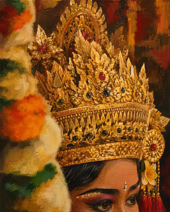 The Serene Soul Beneath the Golden Crown