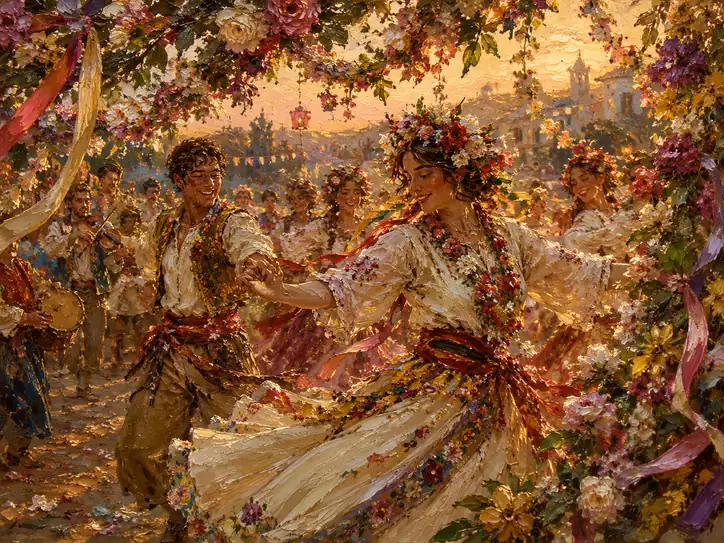 Spinning in the Golden Dusk