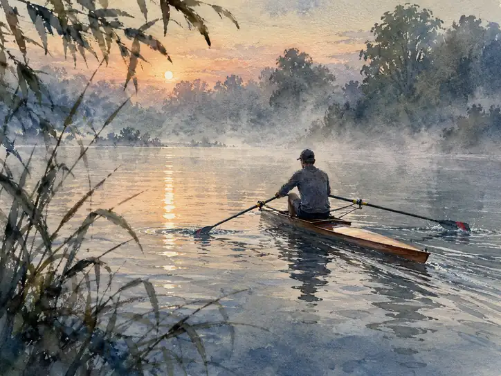Gliding Through the Golden Mist