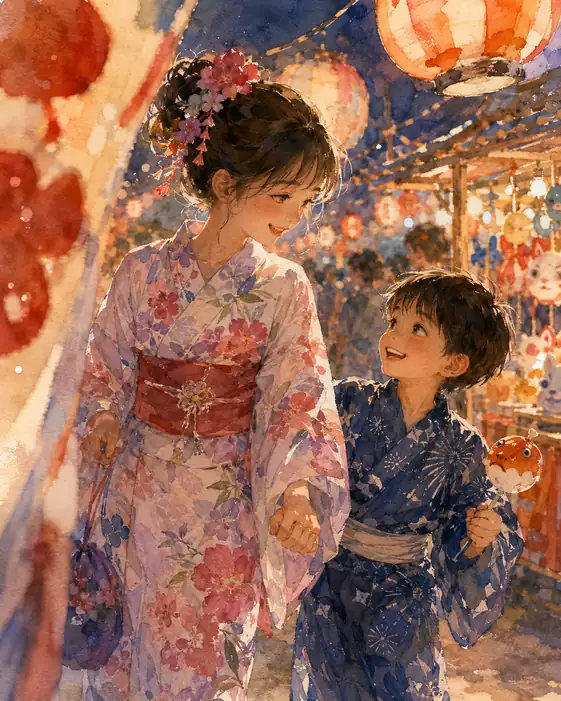 Holding Hands in the Crimson Glow