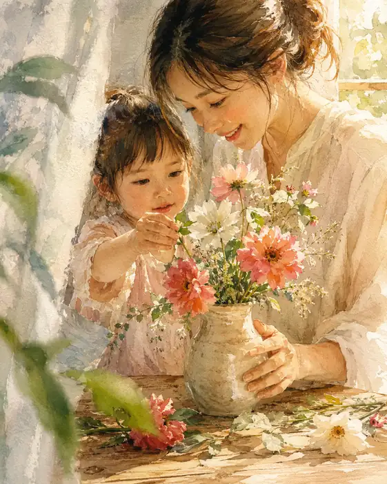 小さな手が見つけた春