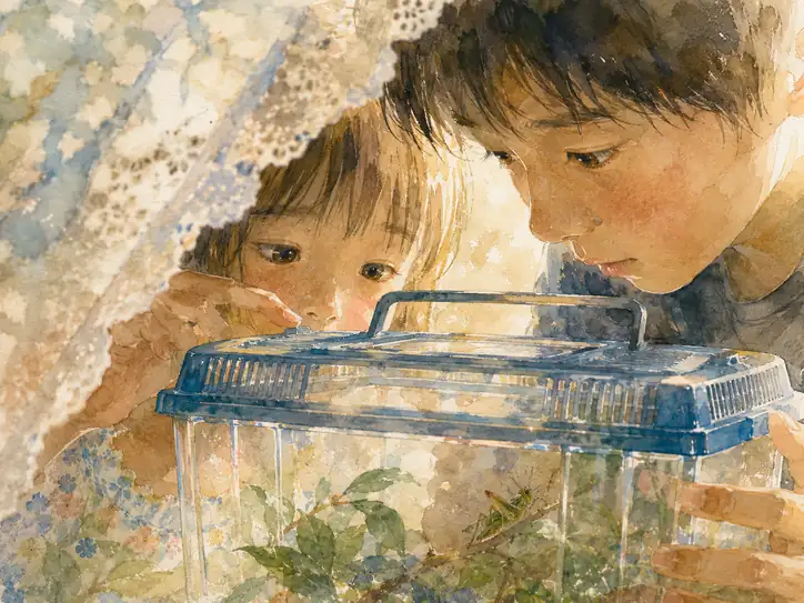 夏の草むらの小さな秘密