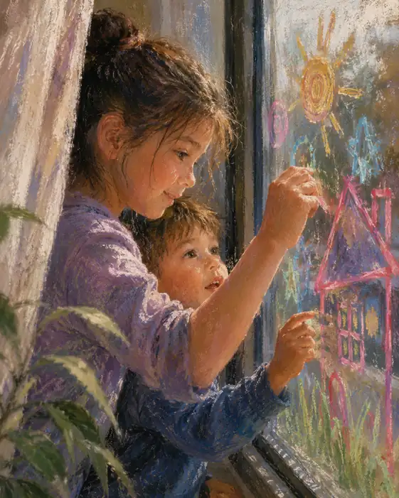 Our Golden Daydream on Glass