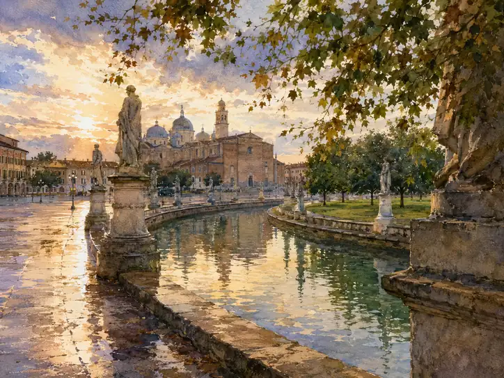 Tranquil Waters of the Golden Plaza