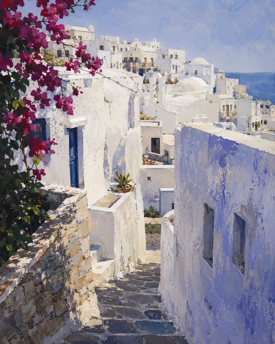 A Path Carved in Chalk and Blue