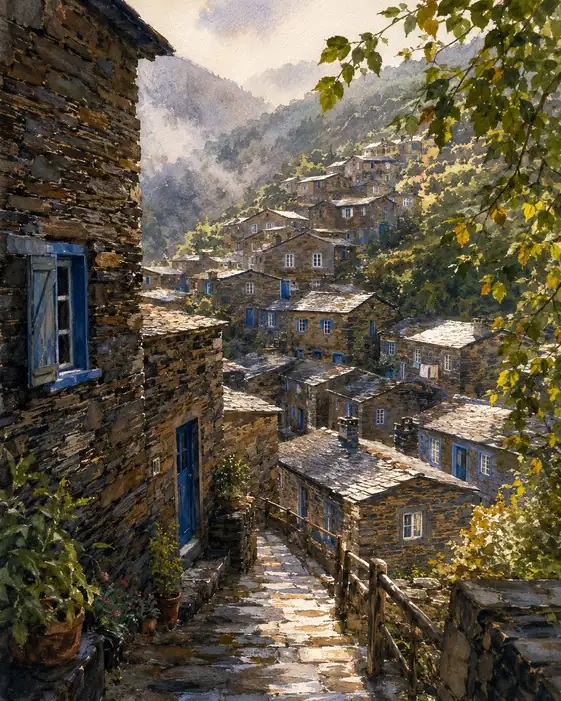 The Blue Door in the Mist