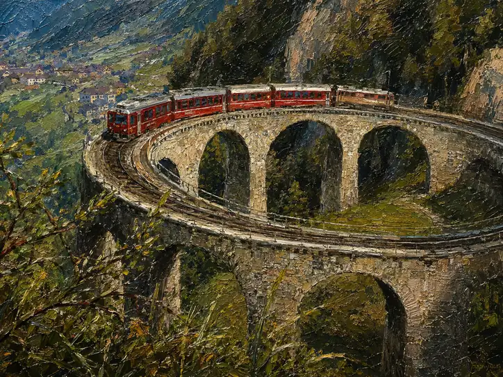 深谷を穿つ紅の軌跡