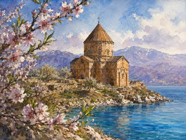The Eternal Sanctuary and the Fleeting Bloom
