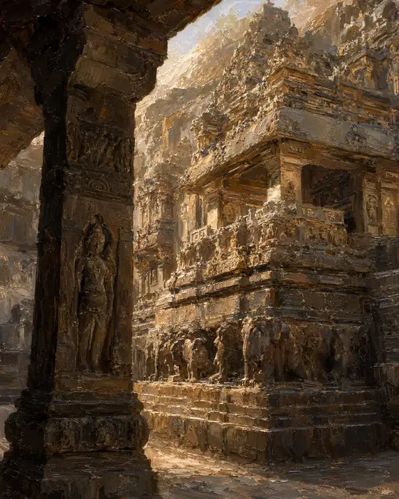 生ける岩に刻まれた光の祈り