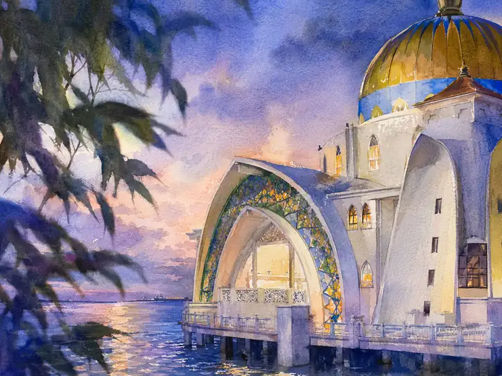 Twilight Serenade on the Sacred Water