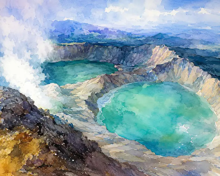 翡翠の湖と大地の吐息