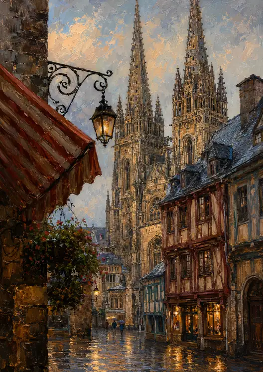 Under the Spires of Evening Grace