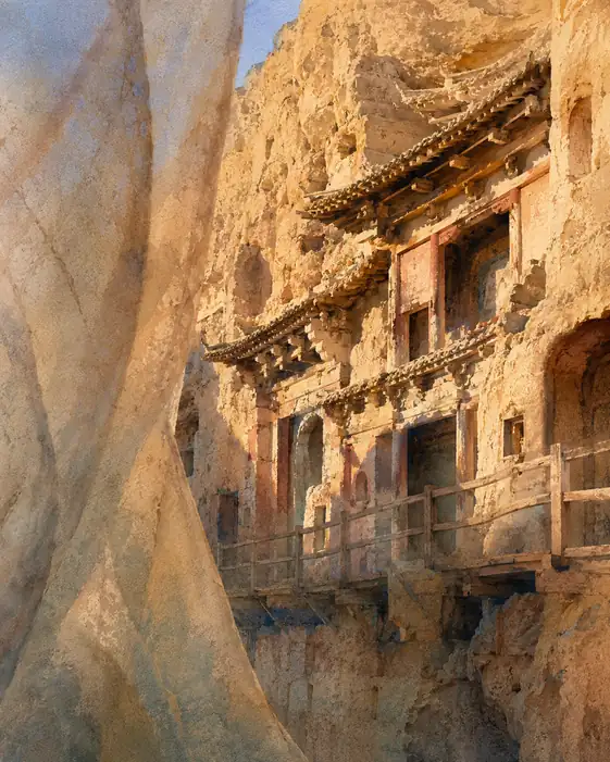 Quiet Solitude on the Ochre Cliff