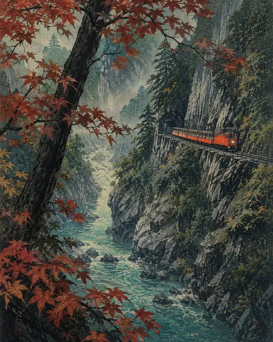 Crimson Journey through the Mist