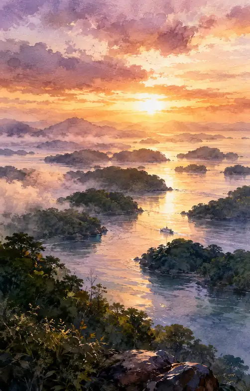 Morning Threads the Islands