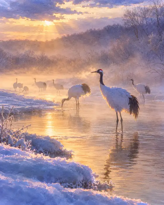 The First Crane Holds the Dawn
