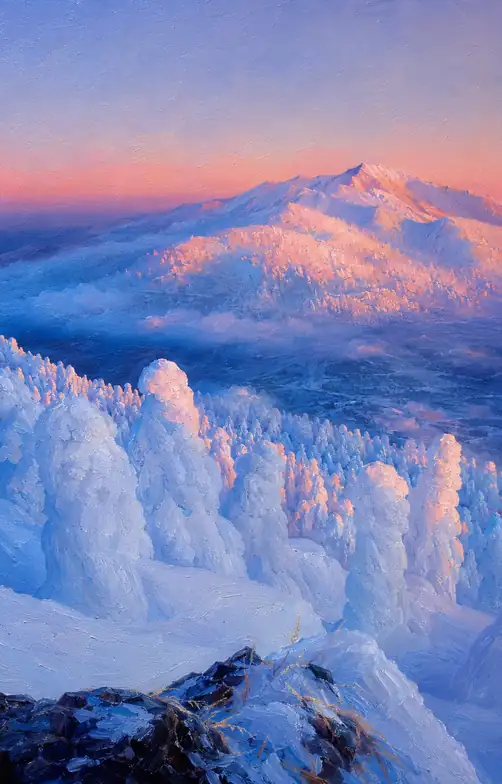 When the Frozen Forest Wears the Dawn