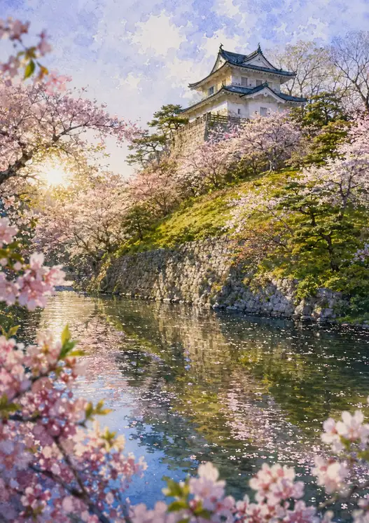 春は石垣を越えて