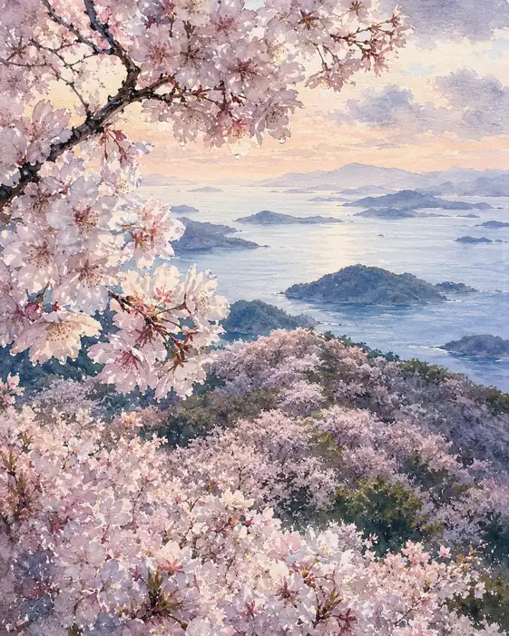 花空の下に島々の海