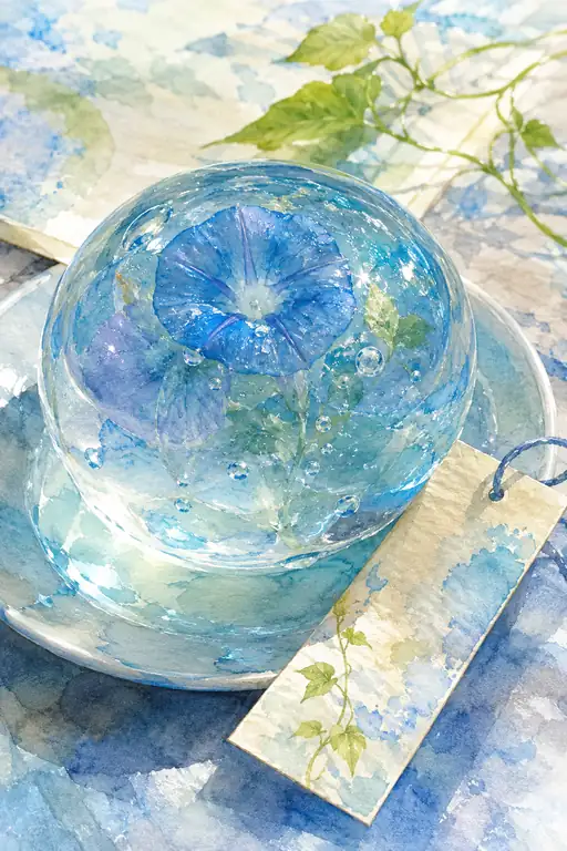 Morning Glory Rings in Glass