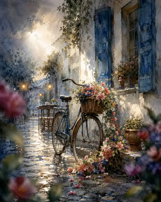 Journey Paused in Full Bloom