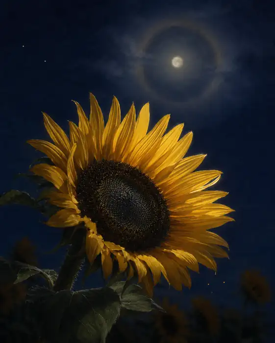 Halo of the Moon and the Golden Disc