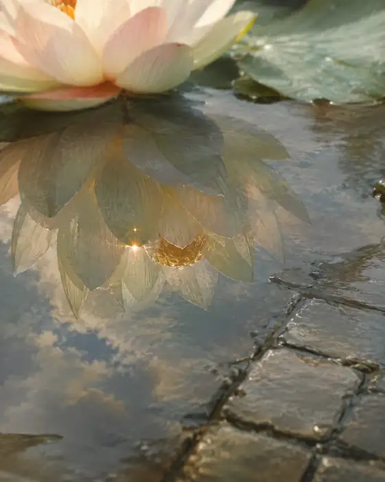 Mirror of Sky and Lotus Bloom