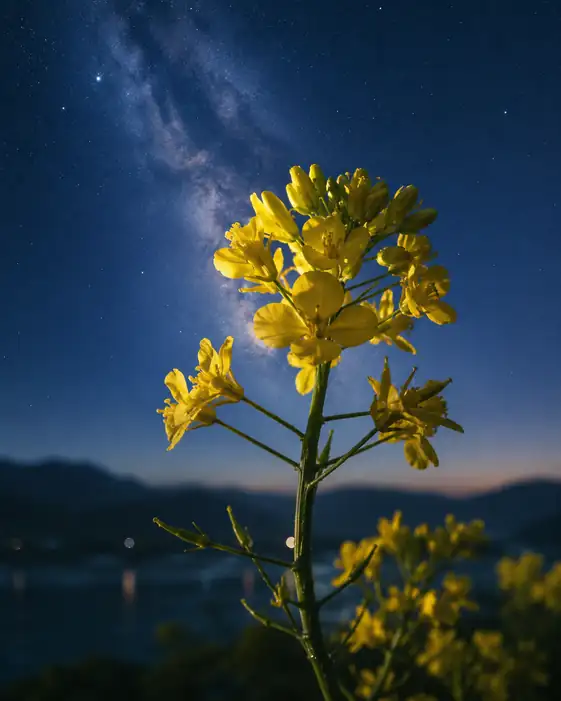 Milky Way and Golden Mustard Blossom