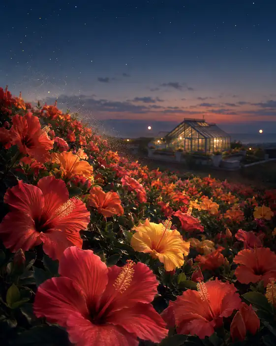 Hibiscus Hill beneath the Twilight Stars