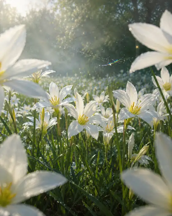 Morning Radiance in the White Field