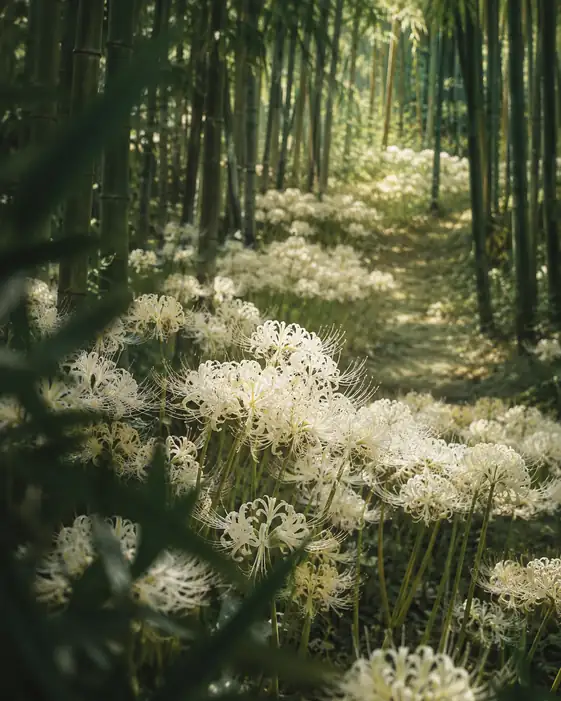 Sunlight and Serenity in the Bamboo Path
