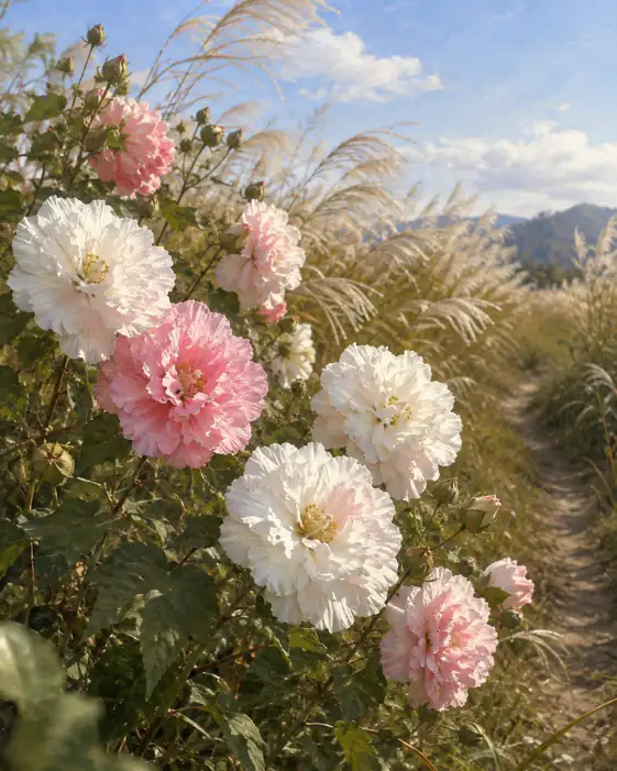 Blossoming Petals on the Autumn Hill