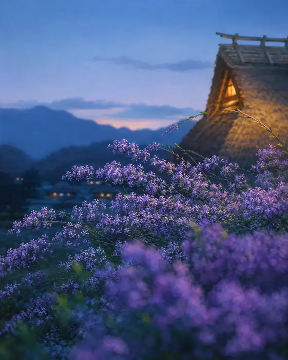 Evening Light and the Aster Meadow