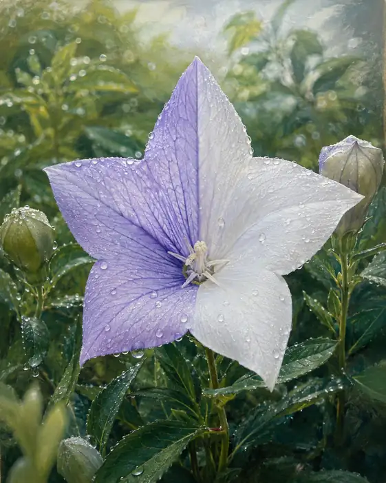 Star of Dual Tones in the Morning Dew