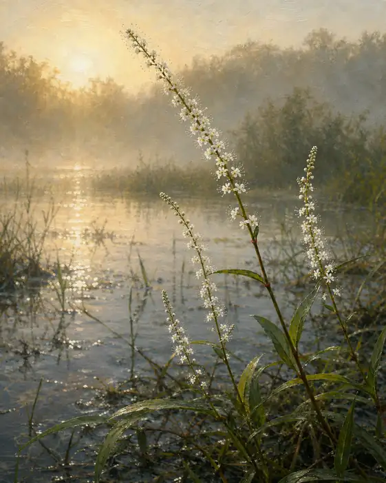 Morning Mist and the Luminous Shore