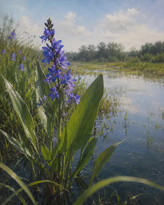 Azure Spire Over the Clear Waters